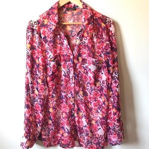 Fylo London Blouse Long Sleeve sheer Liberty floral designer‎
